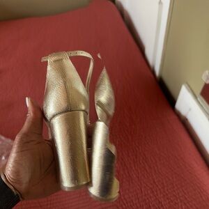 Gold Sandals with bow